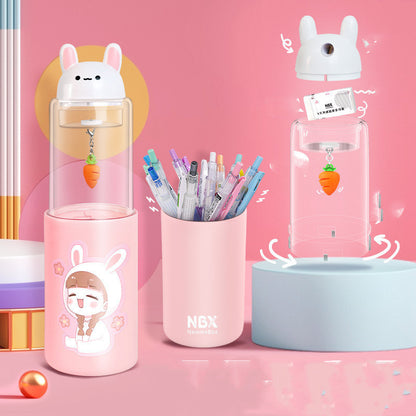 Rotating Pen Case Cartoon Stationery Vertical