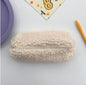 Korea Plush Pencil Case Lamb Hair Stationery Bag Avocado Green Stationery