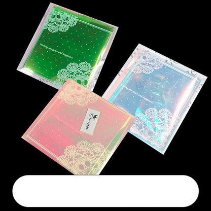 Colorful paper cut shell fragments laser paper