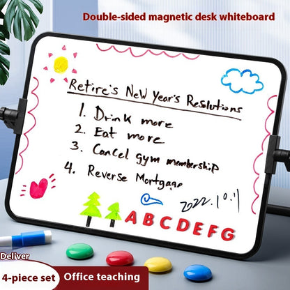 Double-sided Magnetic Small Blackboard Drawing Board Erasable Soft Edge Whiteboard Message Board