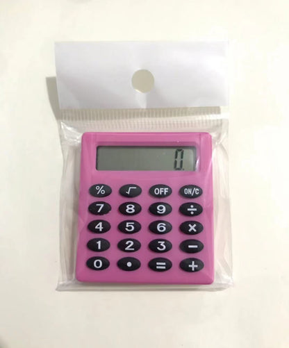 Mini Calculator Pocket Button Battery