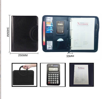 Business Multi-function Folder Zipper Clip Pen