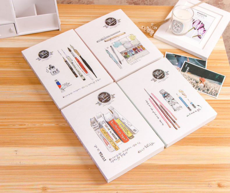 Drawing Sketch Doodle Book On White Paper