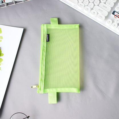 Fashion Nylon Mesh Transparent Stationery Bag