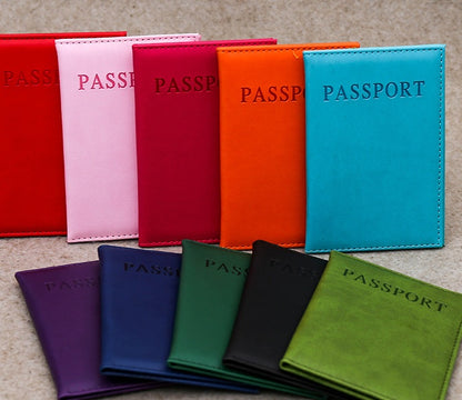 Passport cover pu leather document folder
