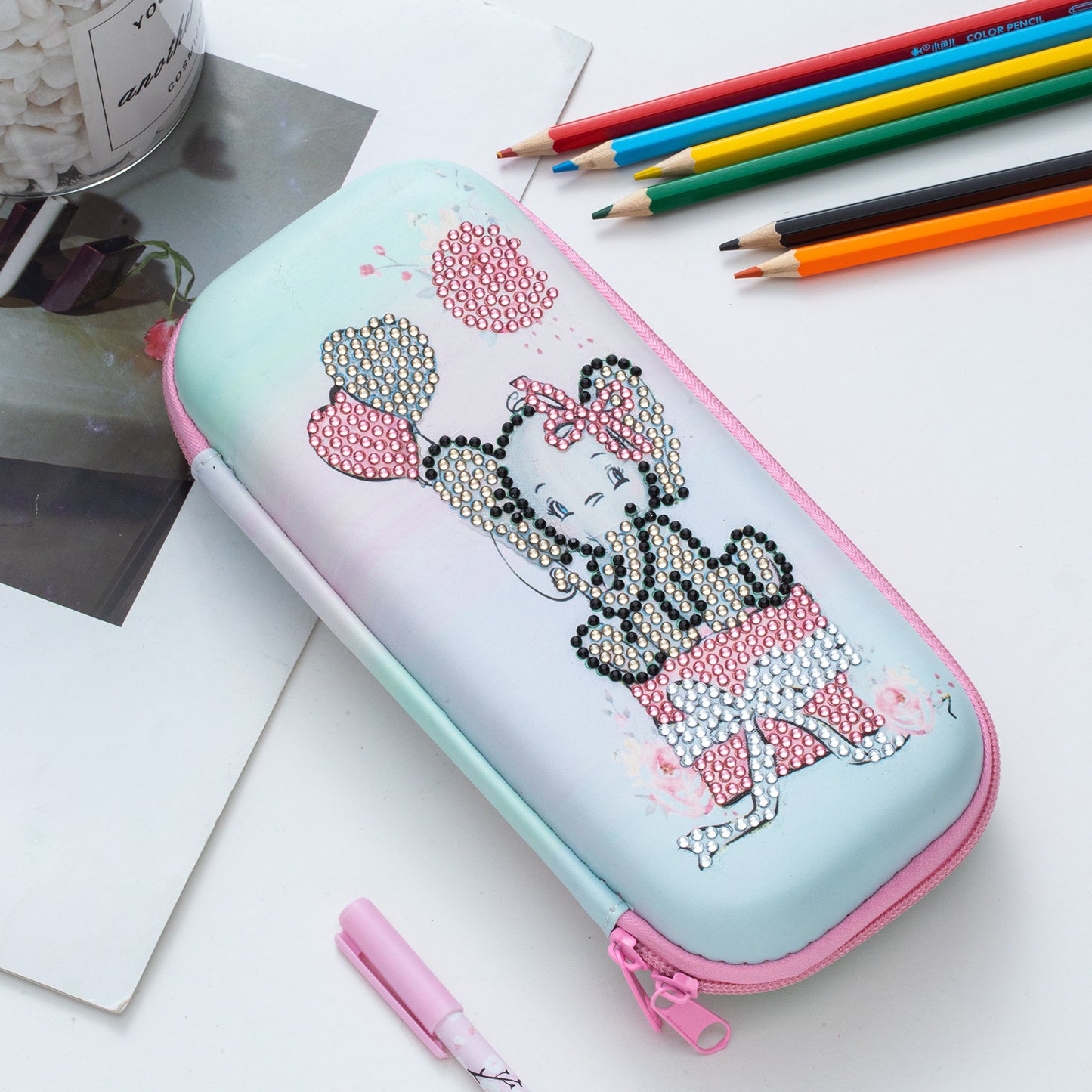 Creative Diamond Painting Stationery Storage Box