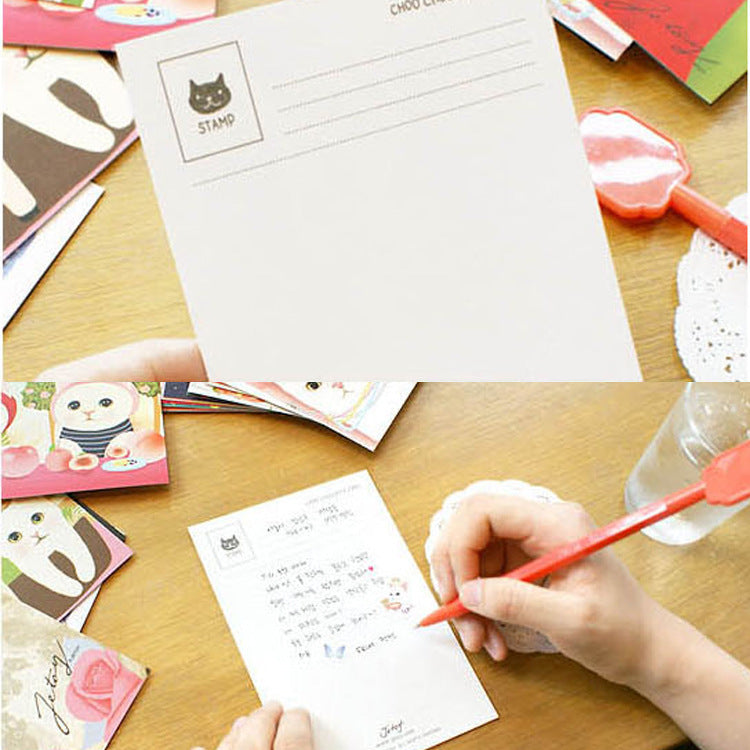 Cat Postcard Cartoon  Holiday Card Stationery