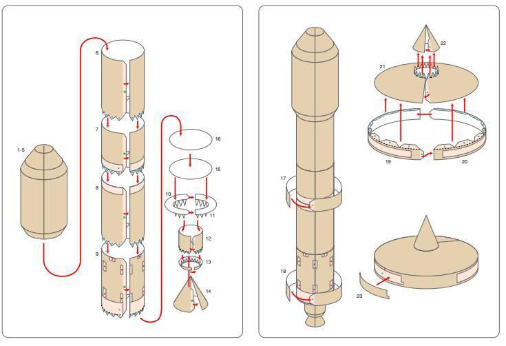 H-2 Rocket Paper Craft