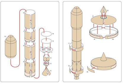 H-2 Rocket Paper Craft