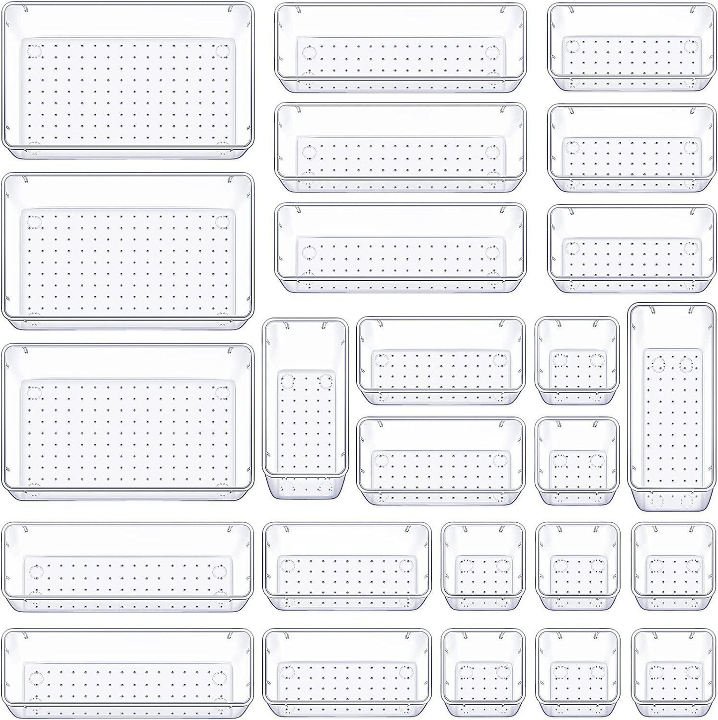 Clear Stationery Tableware Makeup Organizer Stackable