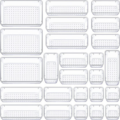 Clear Stationery Tableware Makeup Organizer Stackable