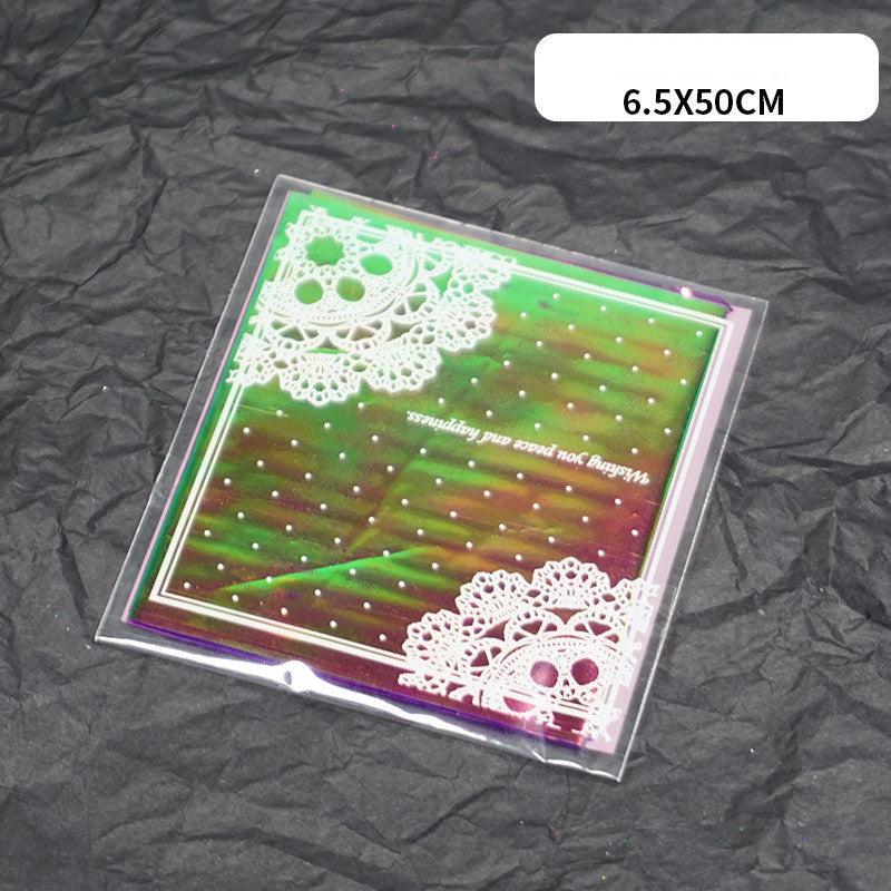 Colorful paper cut shell fragments laser paper