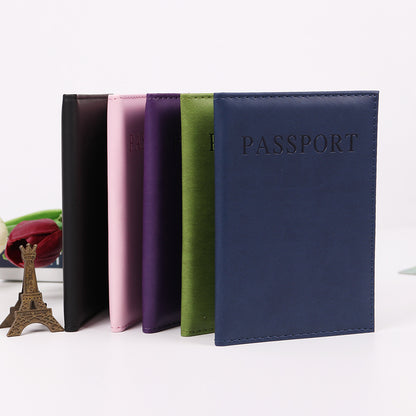 Passport cover pu leather document folder