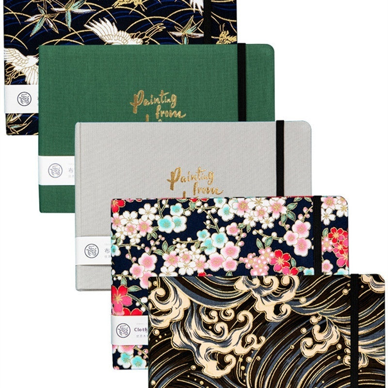 Feiluniao Watercolor Notebook Fabric Handmade Mini Portable Portable Character Sketch Hand Painted Graffiti Drawing Book