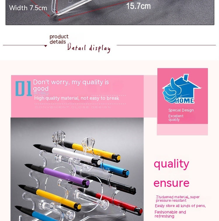 Plastic Stationery Pencil Makeup Display Rack