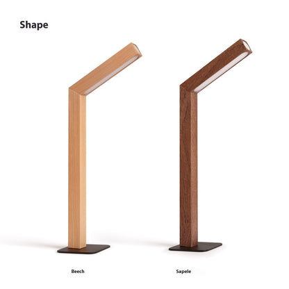 Desk LED Light Learning Reading Dormitory Rotating Solid Wood Bedside Wall Lamp