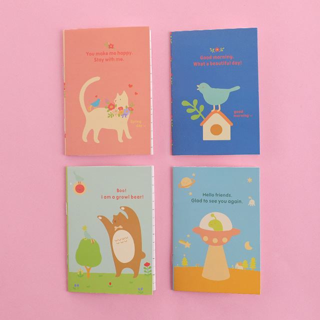 Korea Stationery Mini Notebook Kids Cartoon