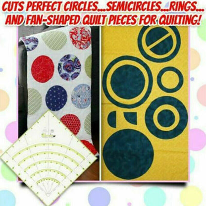 Ruler cloth art round fan ruler