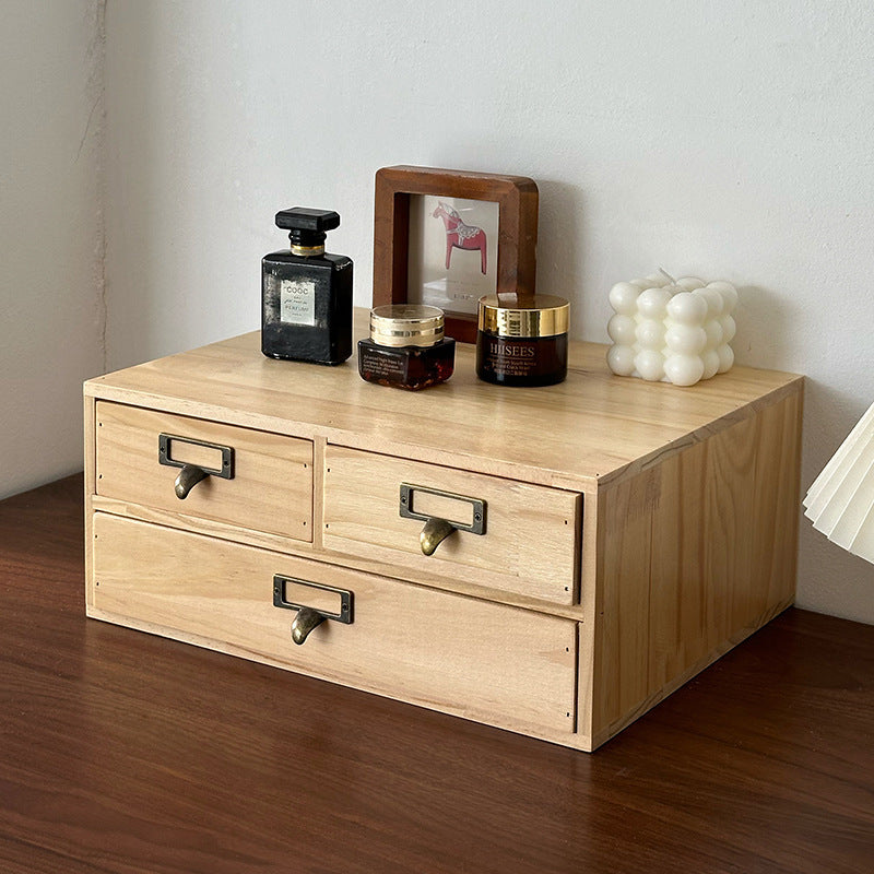 Wooden Desktop Storage Rack Sundries Stationery