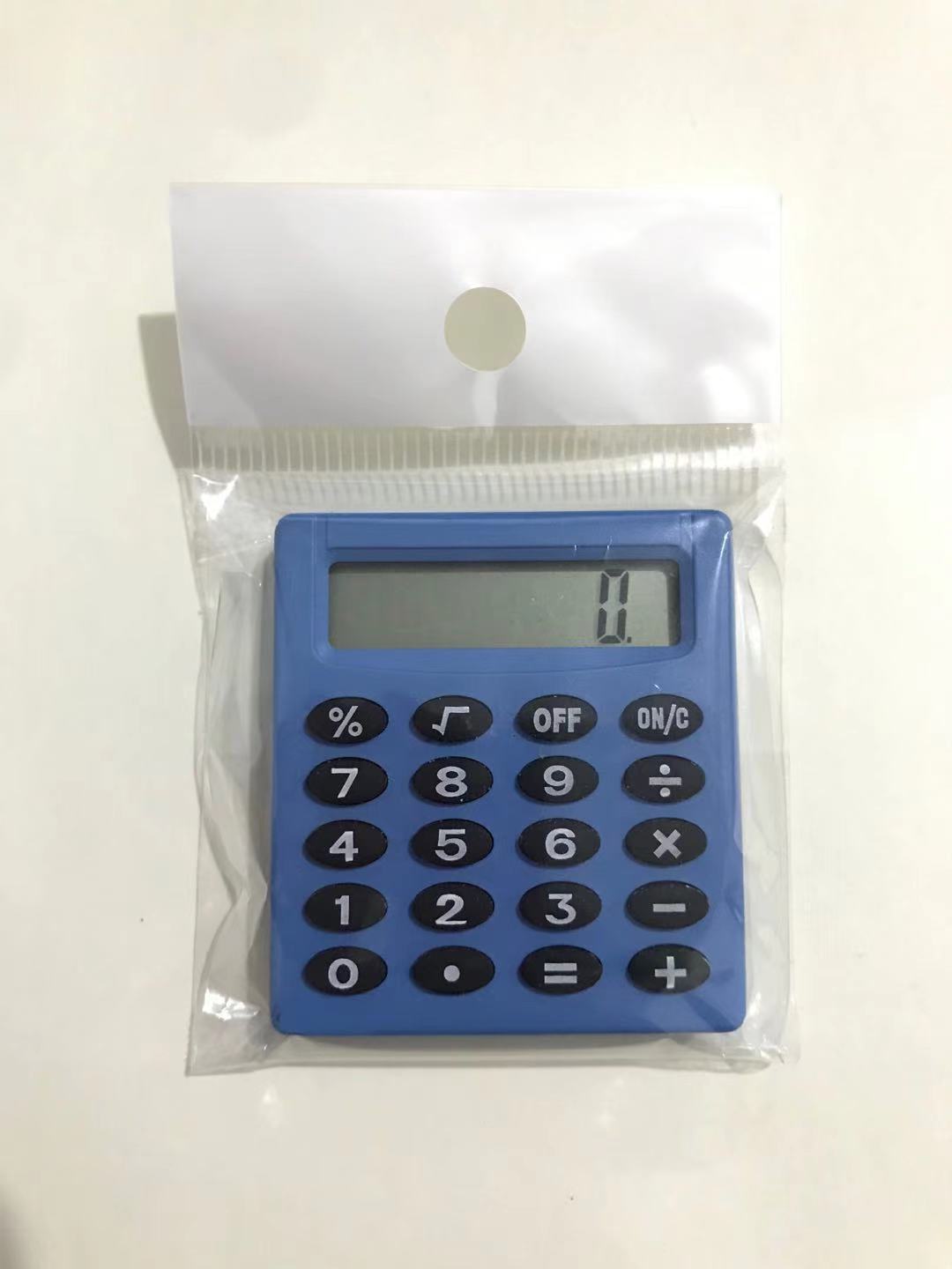 Mini Calculator Pocket Button Battery