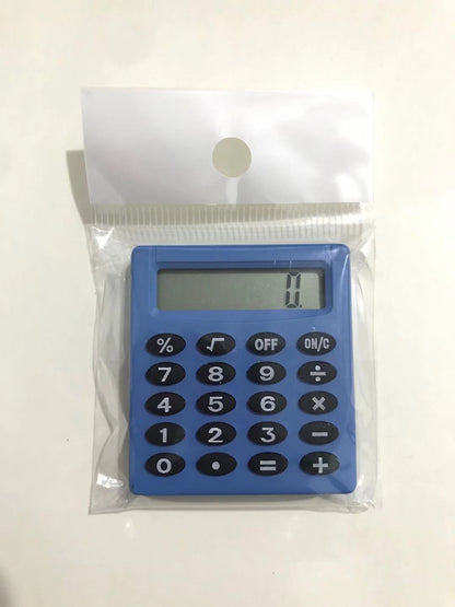 Mini Calculator Pocket Button Battery