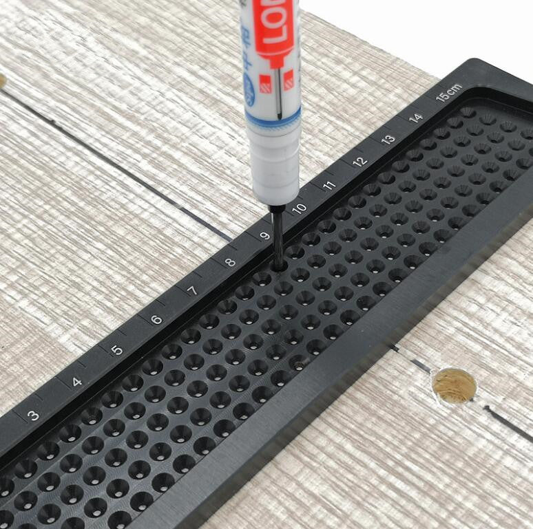 Woodworking Ruler Aluminum T-shaped Perforated Ruler Square Ruler Woodworking Ruler