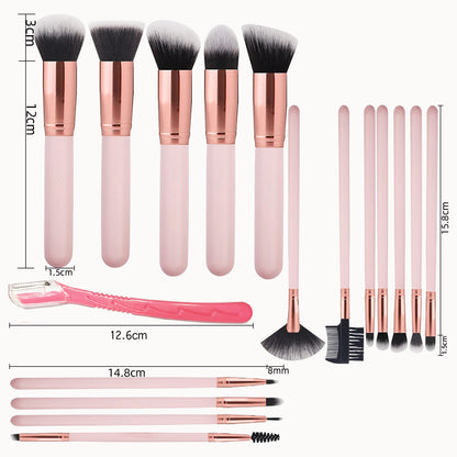 16 Makeup Brushes Suit Portable For Beginners