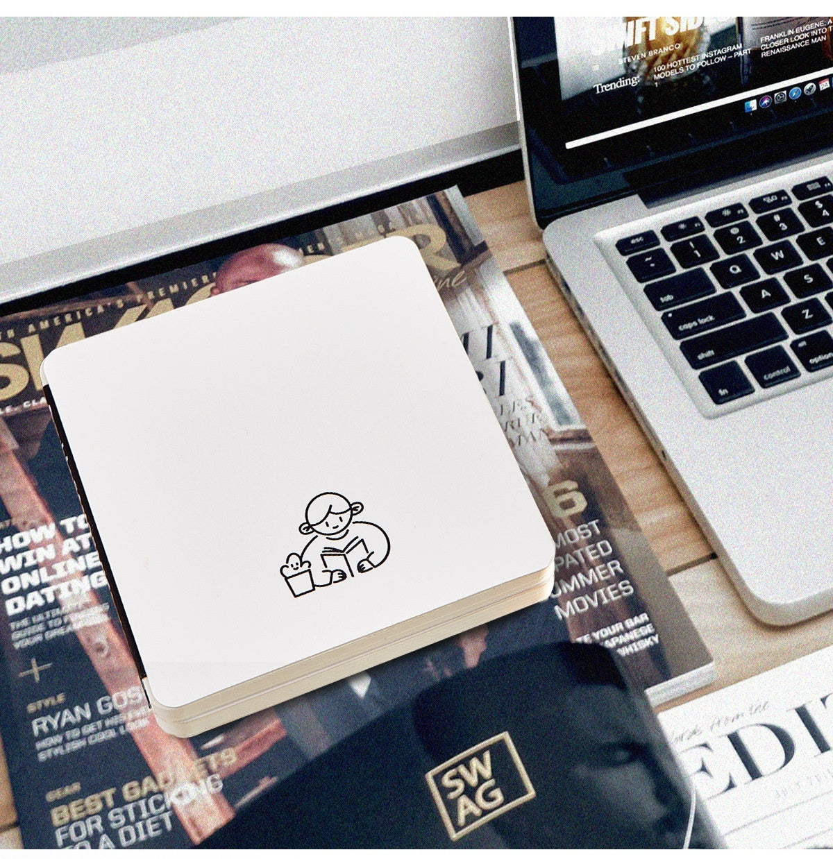 Simple Journal Book Style Stacked Book