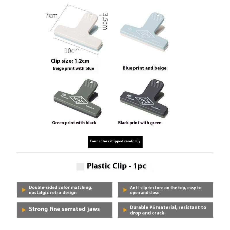 Japanese Retro Plastic Clip Notebook Stationery