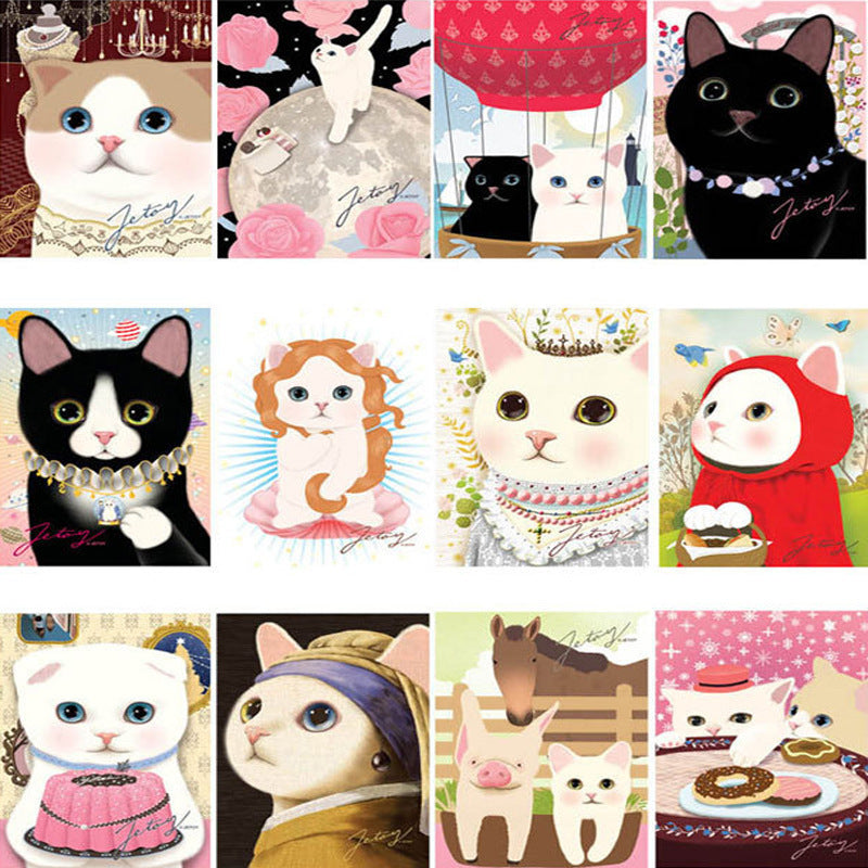 Cat Postcard Cartoon  Holiday Card Stationery