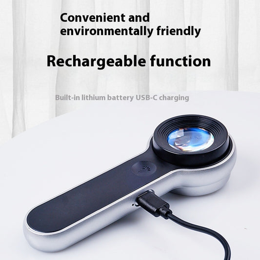 Led Magnifying Glass 60 Times HD Portable USB Charging