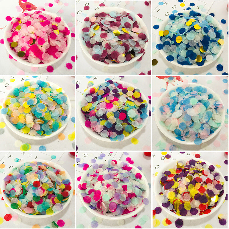 Colorful Paper Scrap Rain Round Shredded Paper