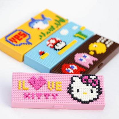 ABS building block assembly stationery box