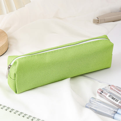 Simple Portable Stationery Case Monochrome Zipper Oxford Cloth Stationery Box