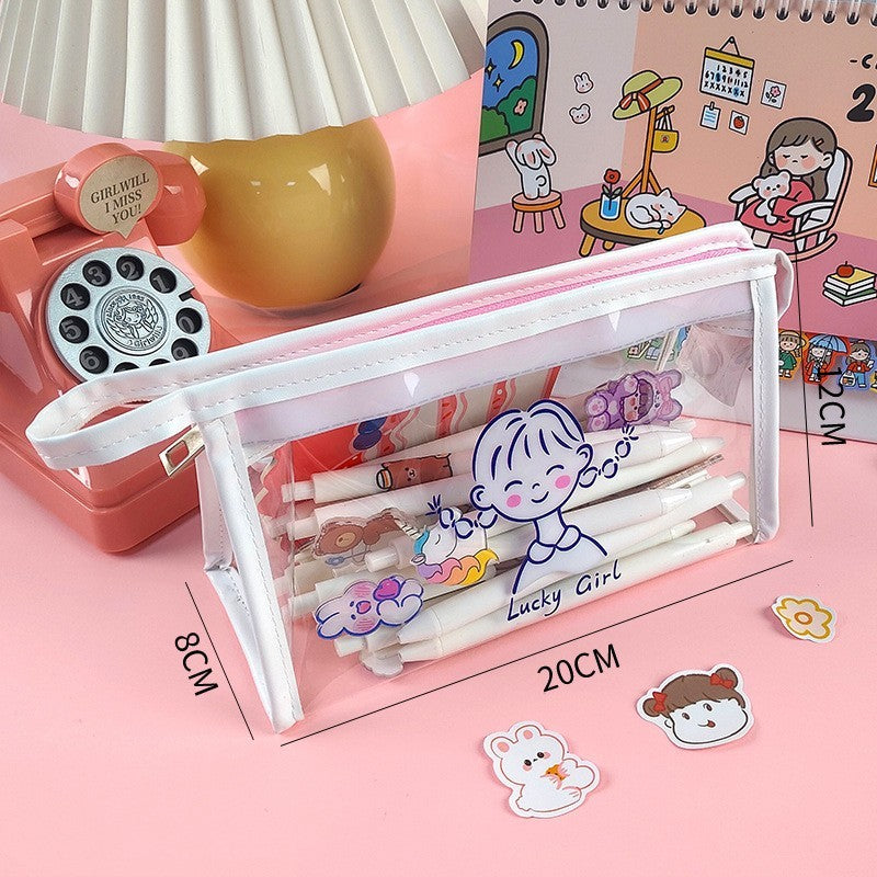 Transparent Large Capacity Visual Stationery Box