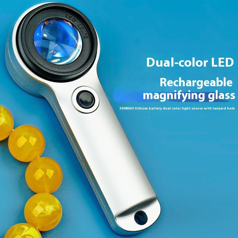 Led Magnifying Glass 60 Times HD Portable USB Charging
