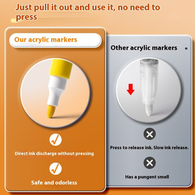 True Color Acrylic Marker Pen Student Only Color Painting