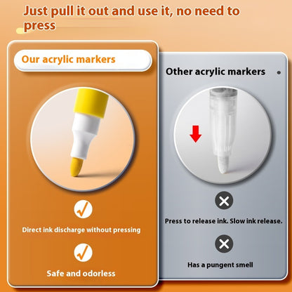 True Color Acrylic Marker Pen Student Only Color Painting