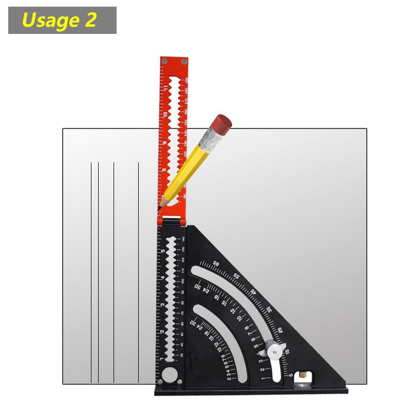 Multifunctional Folding Ruler Folding Triangle Ruler Scribing Ruler Angle Ruler