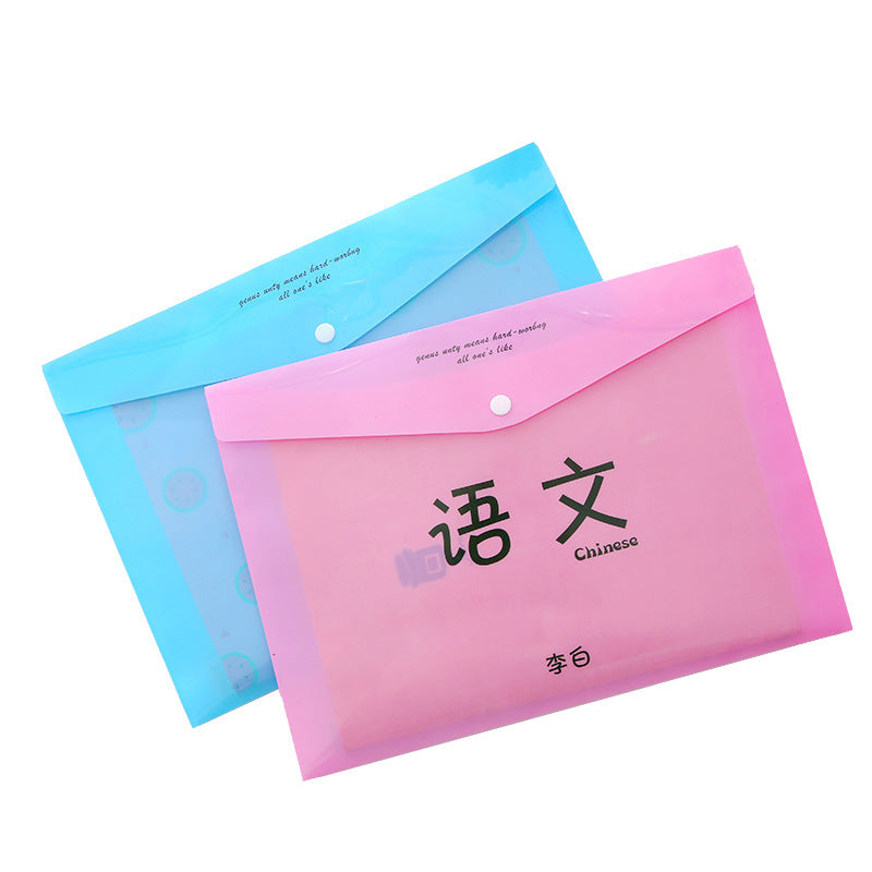 Student Cute A4 Paper  Transparent Folder
