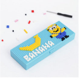 ABS building block assembly stationery box