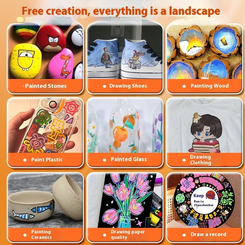 True Color Acrylic Marker Pen Student Only Color Painting