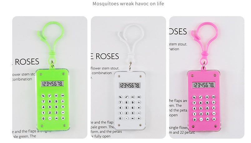 Student Mini Calculator Maze Color Keychain