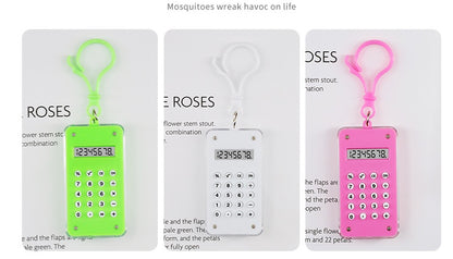 Student Mini Calculator Maze Color Keychain