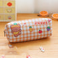 Bear Plaid Waterproof Storage Stationery Bag