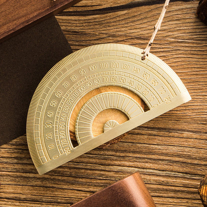 Brass ruler triangle ruler protractor