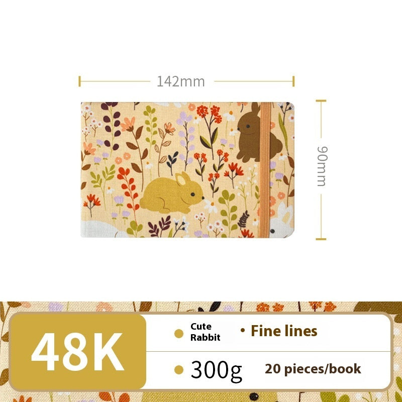 Feiluniao Watercolor Notebook Fabric Handmade Mini Portable Portable Character Sketch Hand Painted Graffiti Drawing Book