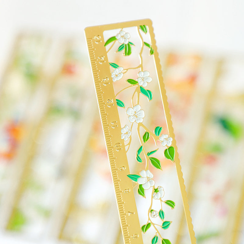 Ruler Metal Bookmark Drawing Straight Ruler