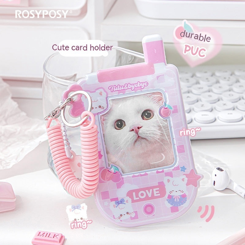 Kitten Puppy Cute Student Campus Bus Pass Document Folder