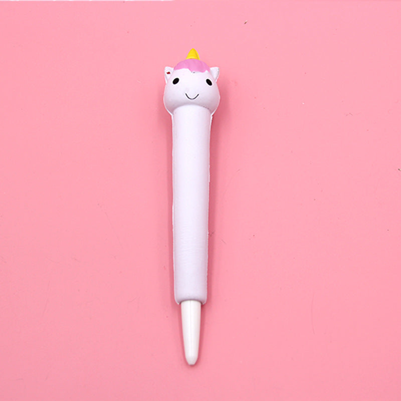 Compatible with Apple , Vent Pen Pressure Pen Creative Cartoon Soft Students Use Pinch Pen Cute Super Cute Gel Pen Decompression Pen